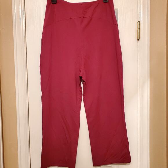 Size Medium POKKORI Maternity Lounge Pants Magenta Cropped - Picture 2 of 6